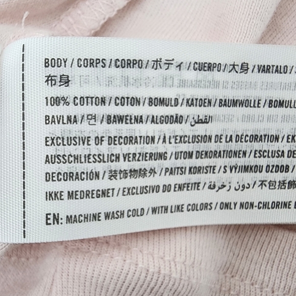 Hollister Light Pink Cropped T-shirt Women's Size Small 100% Cotton - Picture 3 of 4